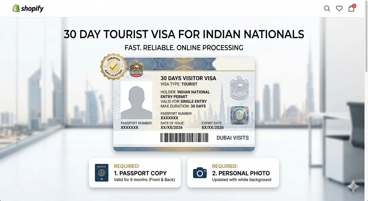 UAE 30-Day Tourist Visa (Indian Nationals)