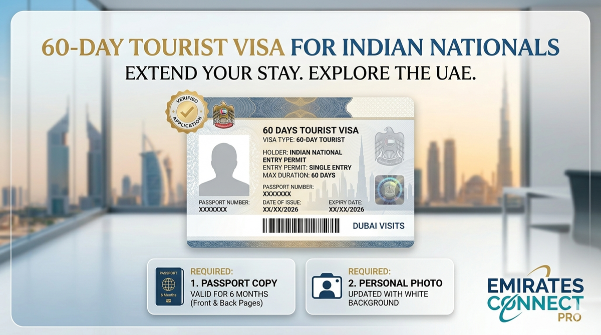 Dubai 60-Day Tourist Visa for Indian Nationals | 2-Month UAE E-Visa Online